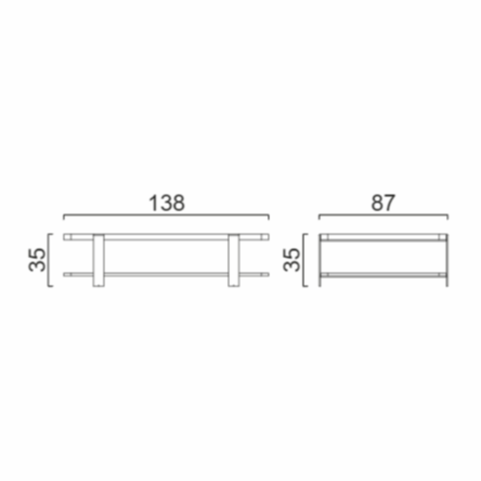 Coffee Table Hector Middle 87x138cm
