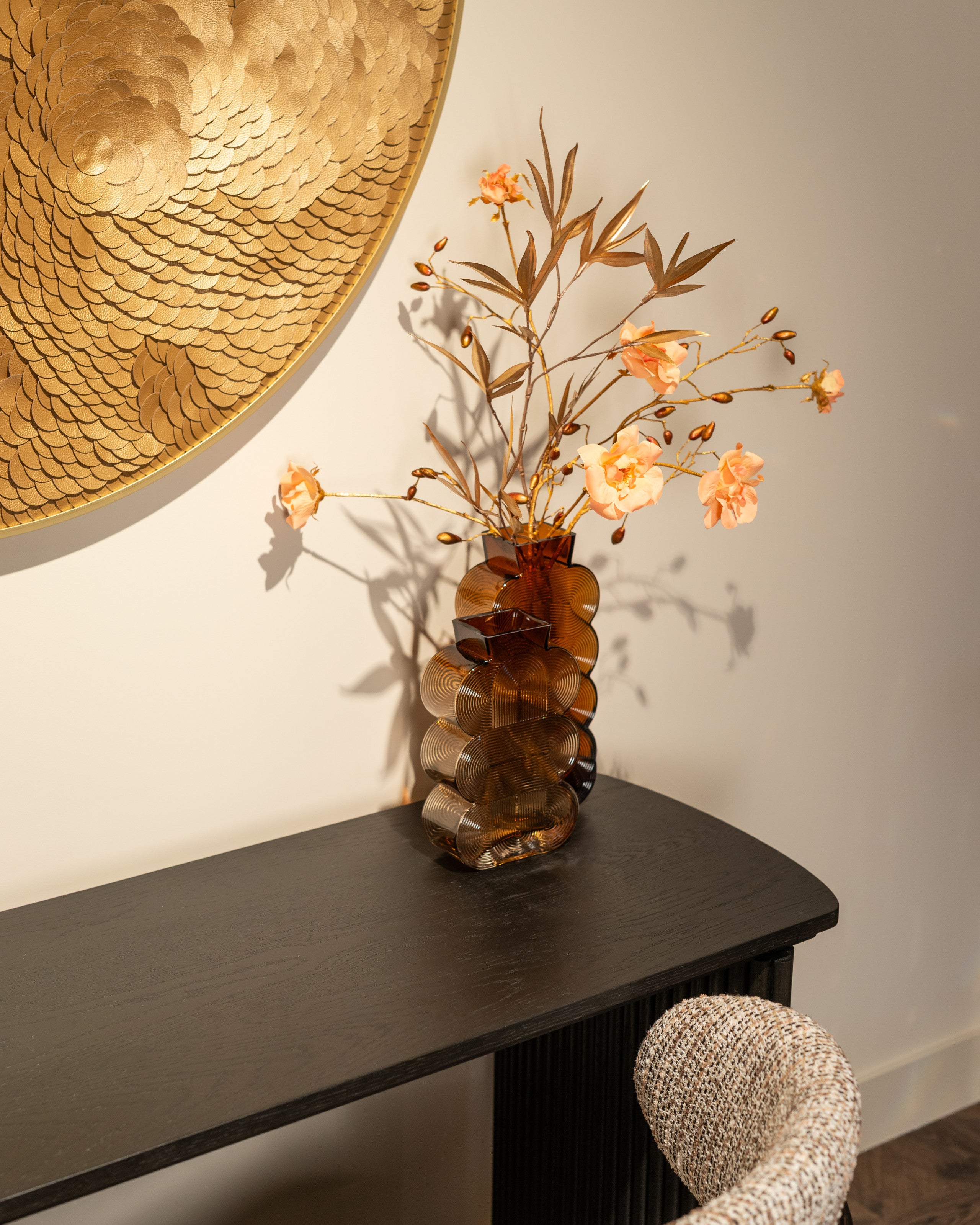 Vase Venice brown small