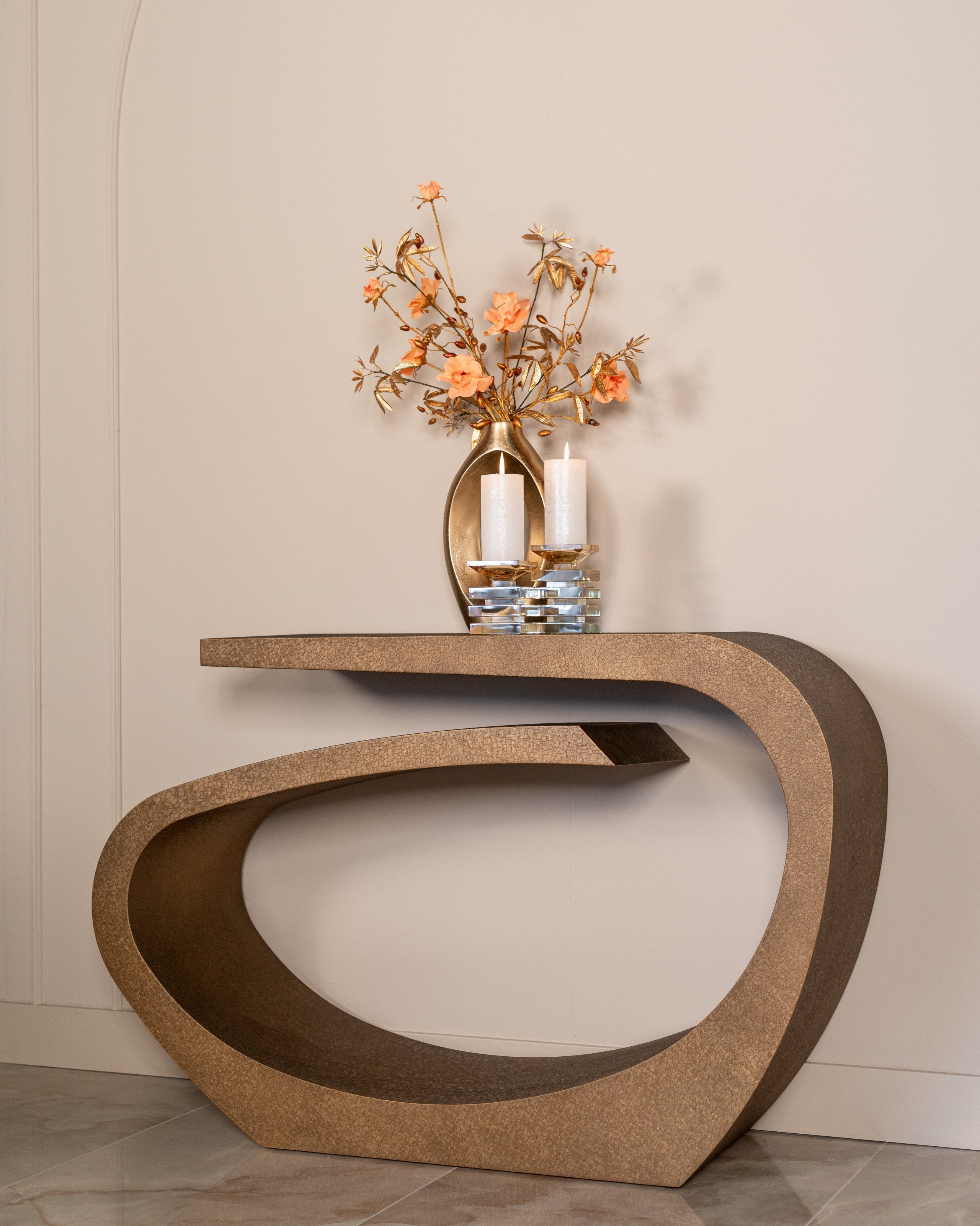 Vase Alma brushed gold large