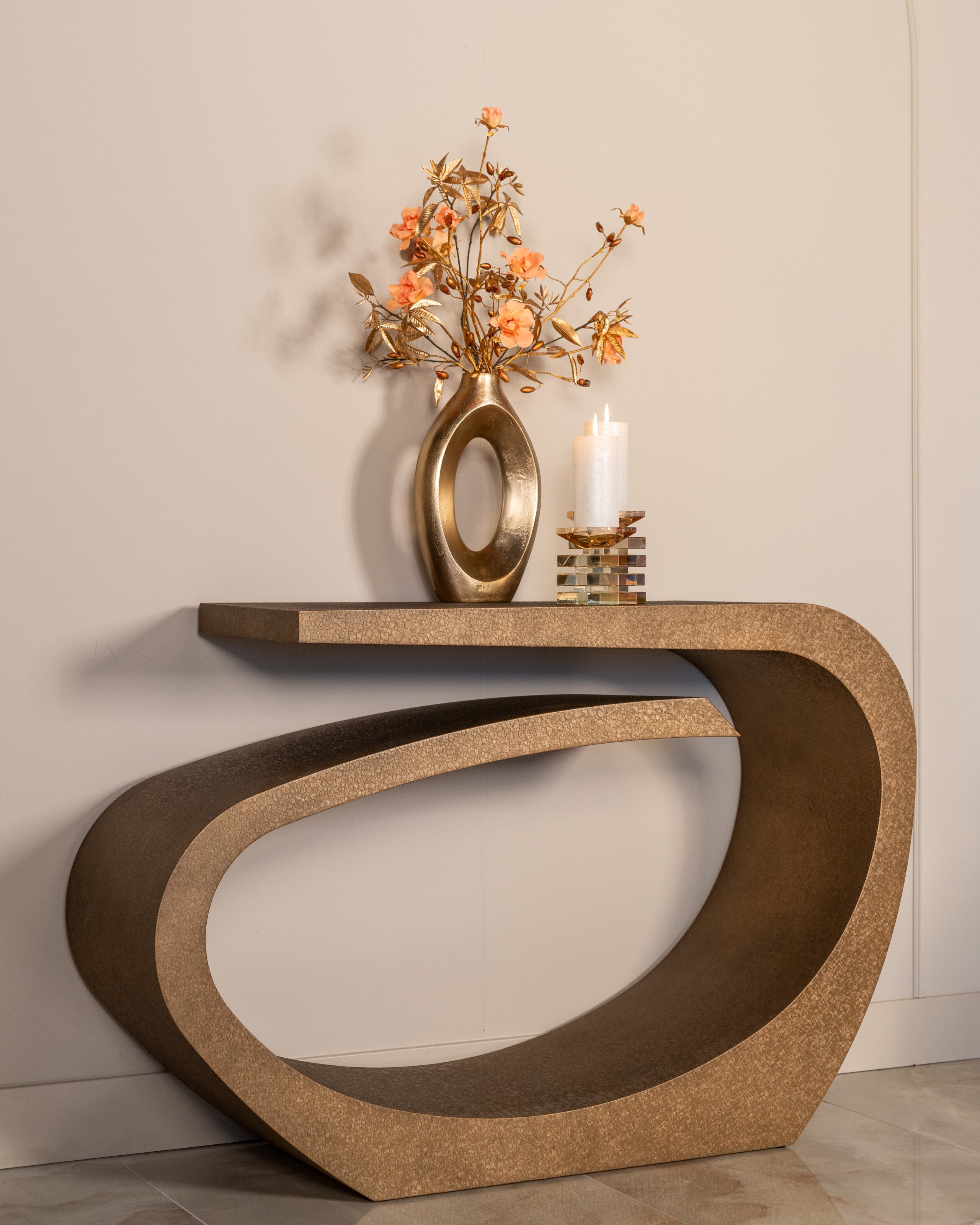 Vase Alma brushed gold large