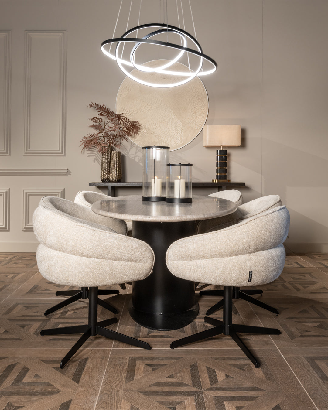 Dining chair Angelina cream unicorn swivel