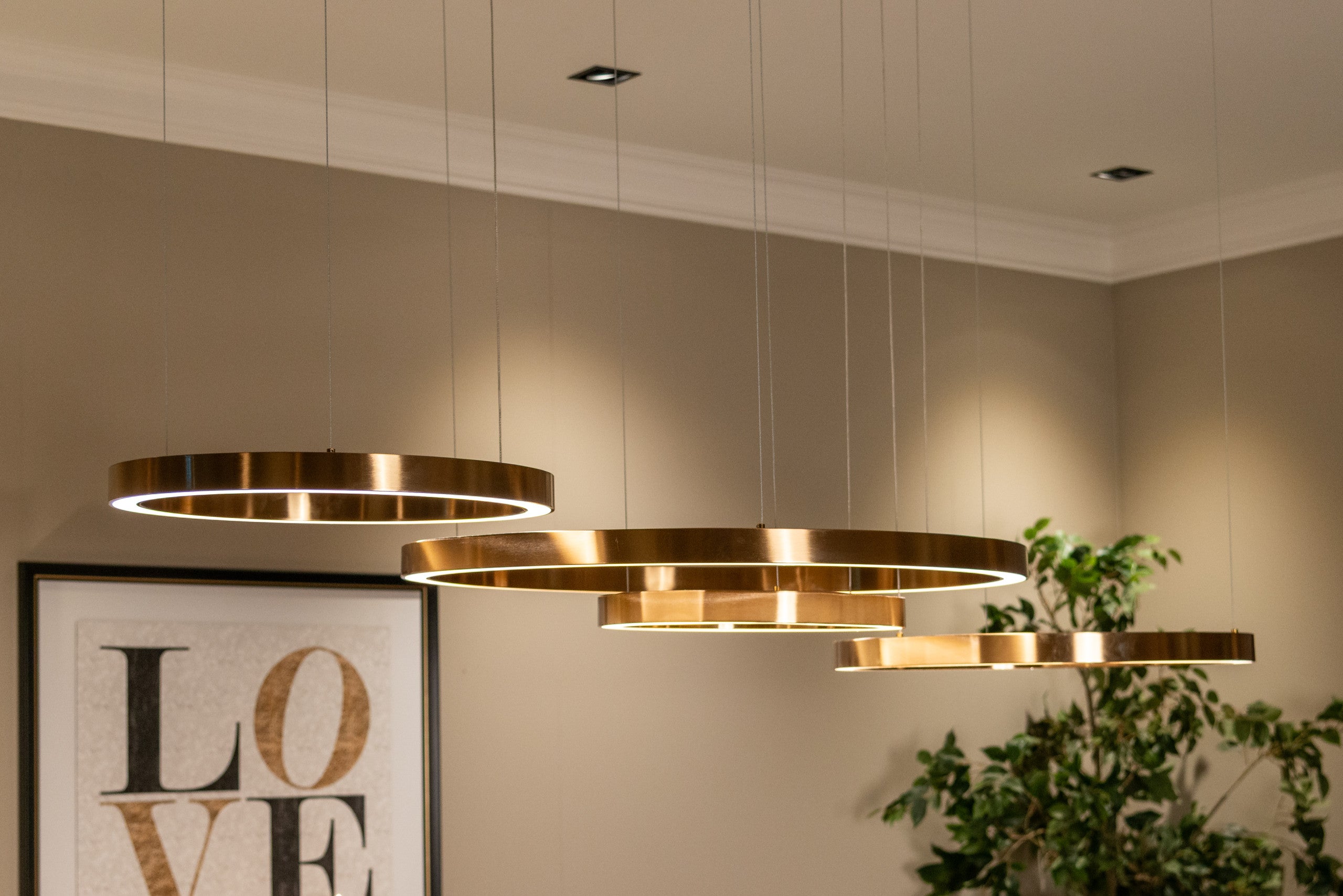 Chandelier Lilou brushed gold