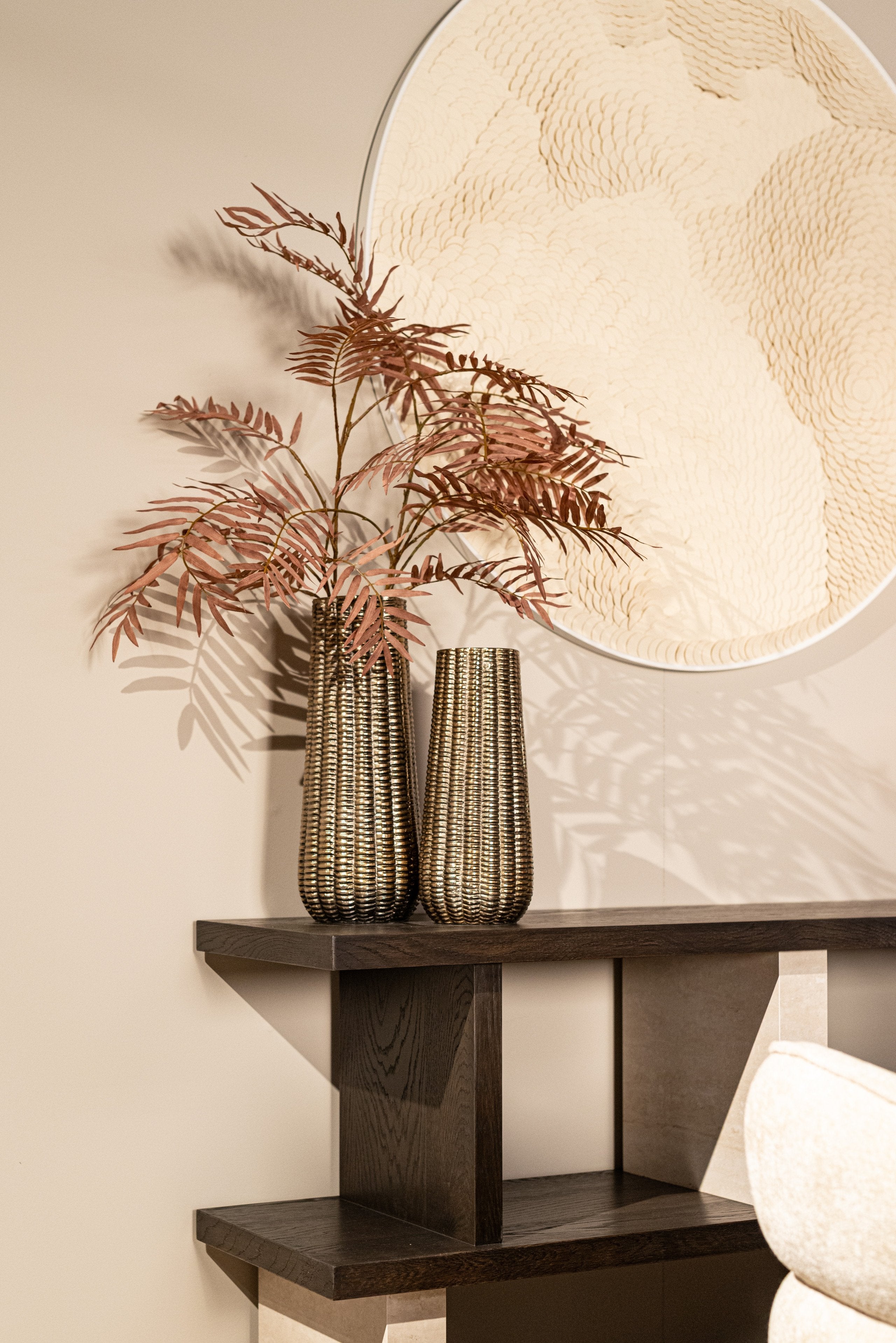 Vase Loran brushed gold large