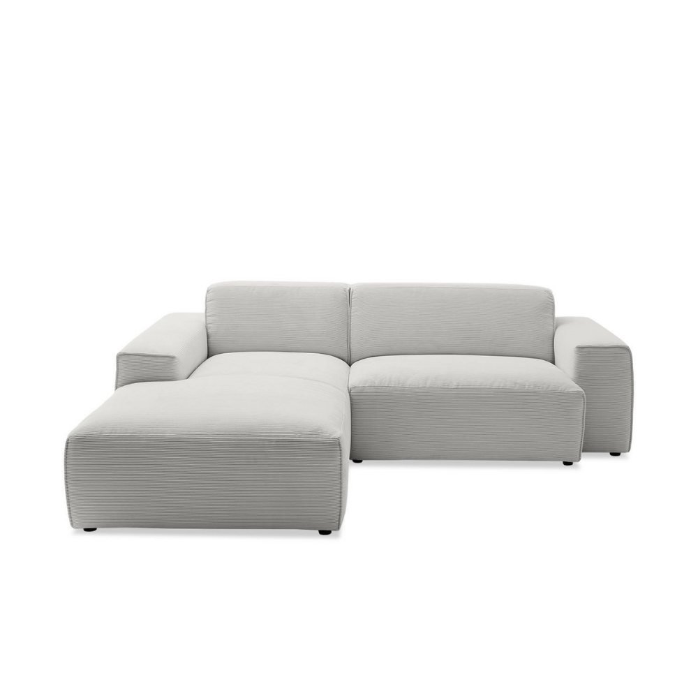 Sofa Linton – Silver – 2.5-Seater with Lounge 228 x 189 cm