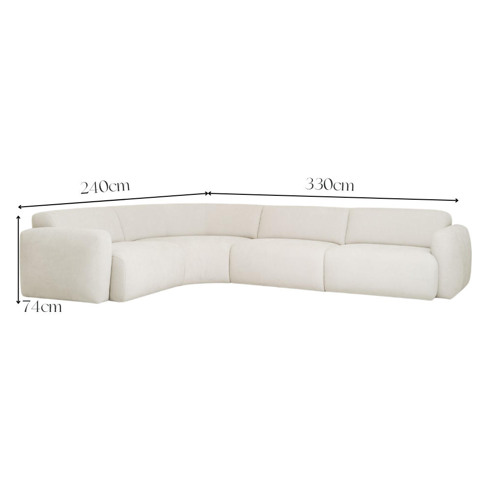Sofa Milanio - Ivory 330x240cm
