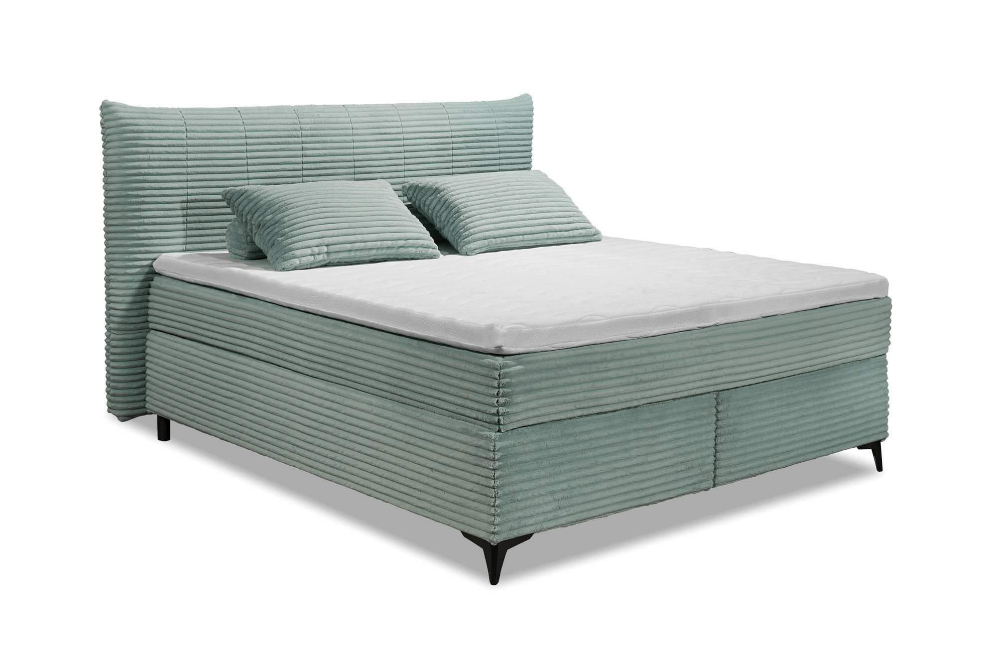 Boxspring Pasena - Turquoise | Includes Base and Topper