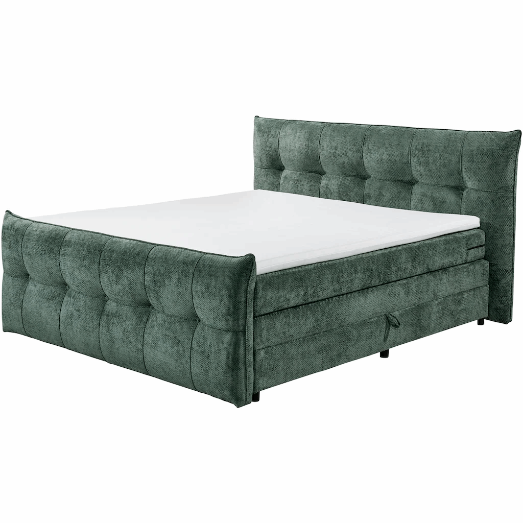 Boxspring Gallardo - Green | Includes Base and Topper