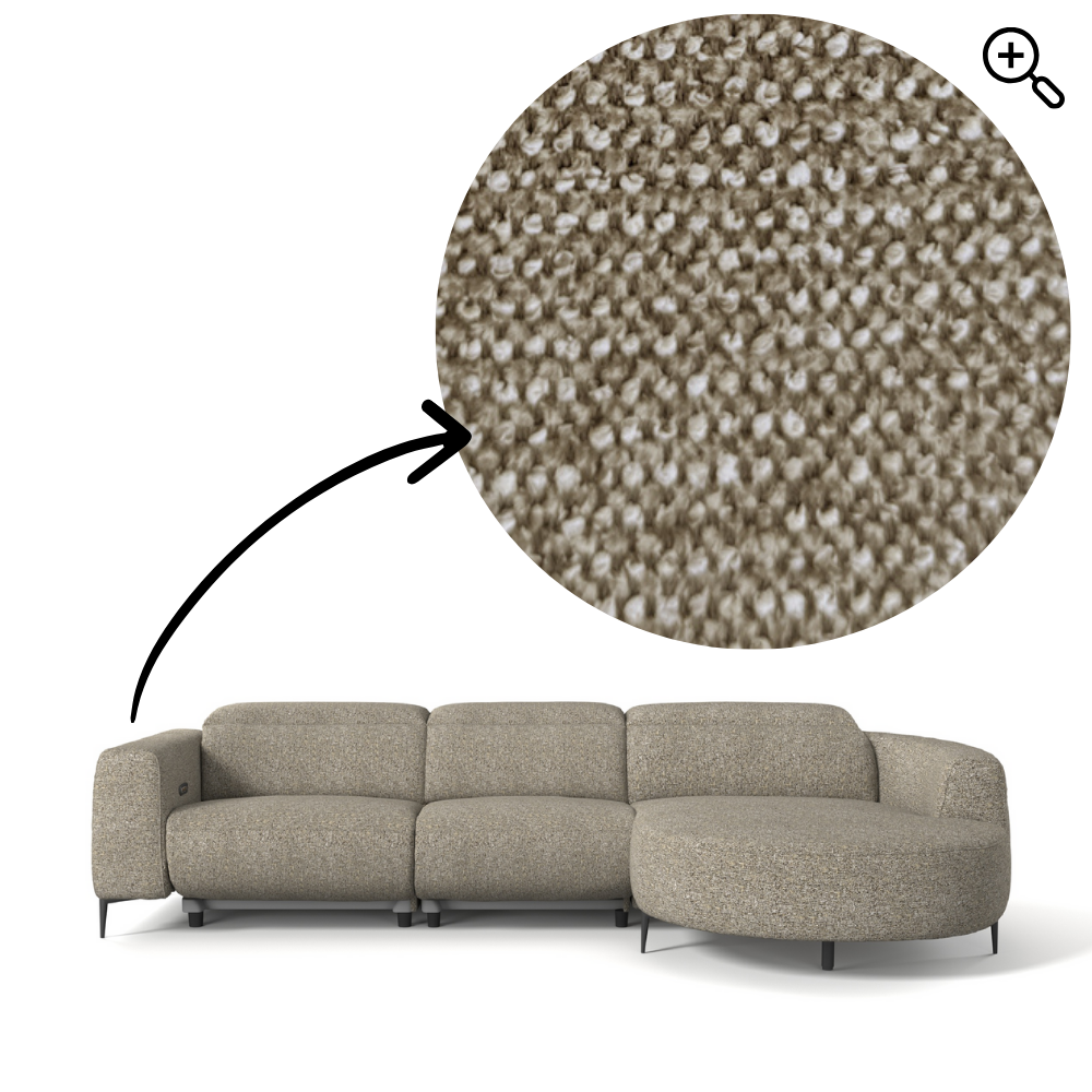 Sofa Maximus - Taupe - Lounge Right 322x176cm