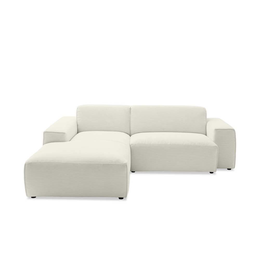 Sofa Linton – Ivory – 2.5-Seater with Lounge 228 x 189 cm