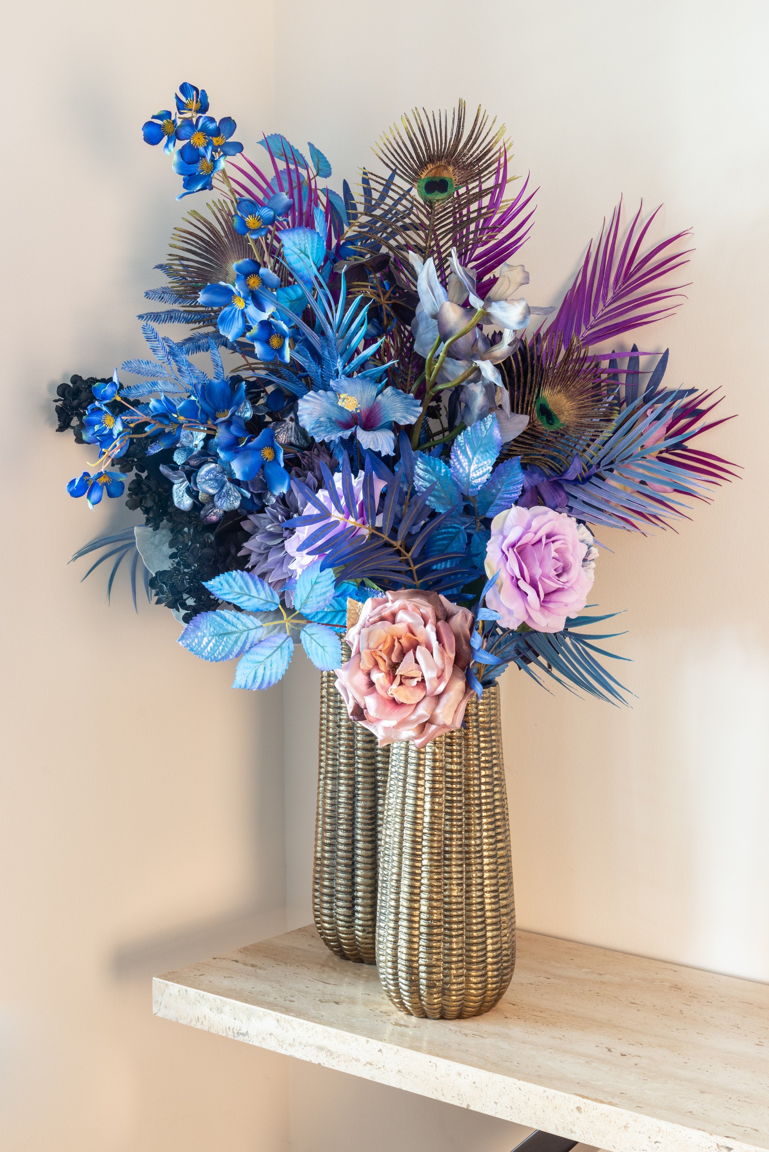 Vase Loran brushed gold small