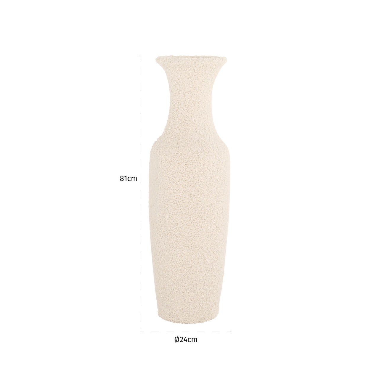 Vase Fluffy white small