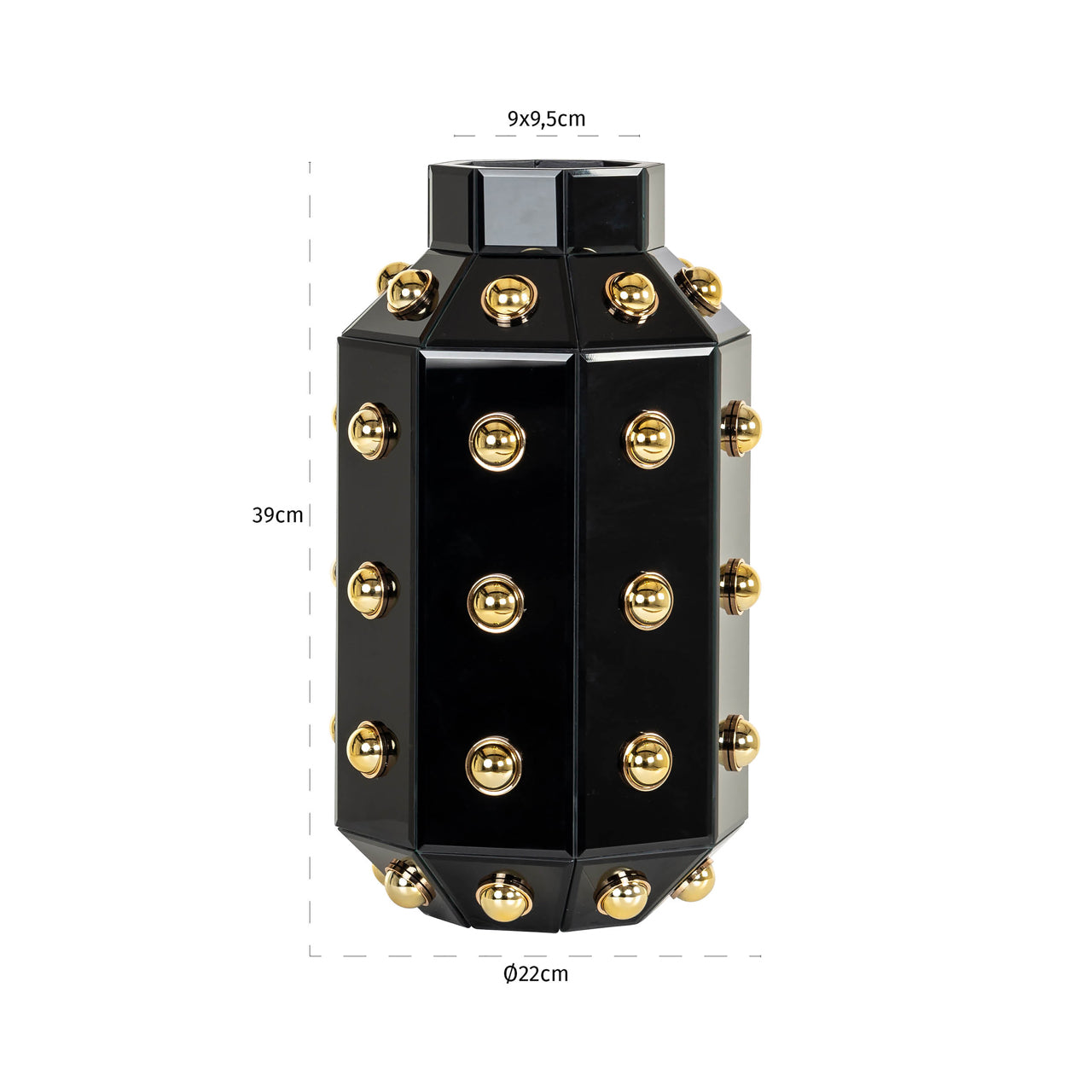 Vase Justa black