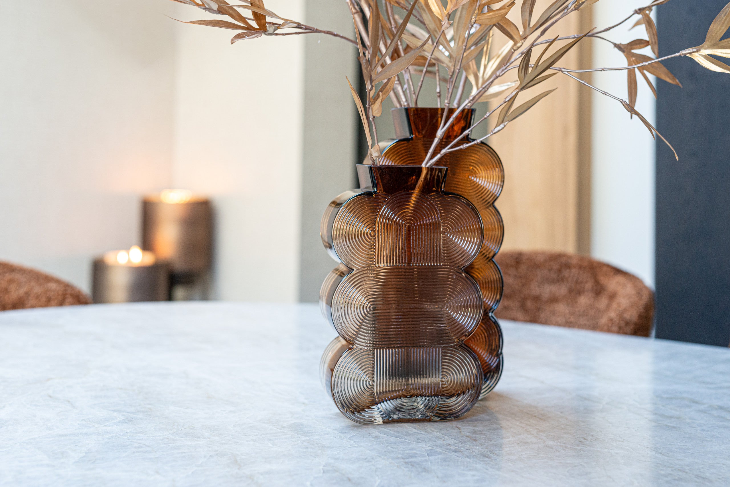 Vase Venice brown small