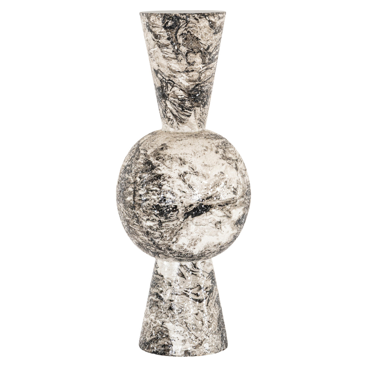 Vase Florry black/white