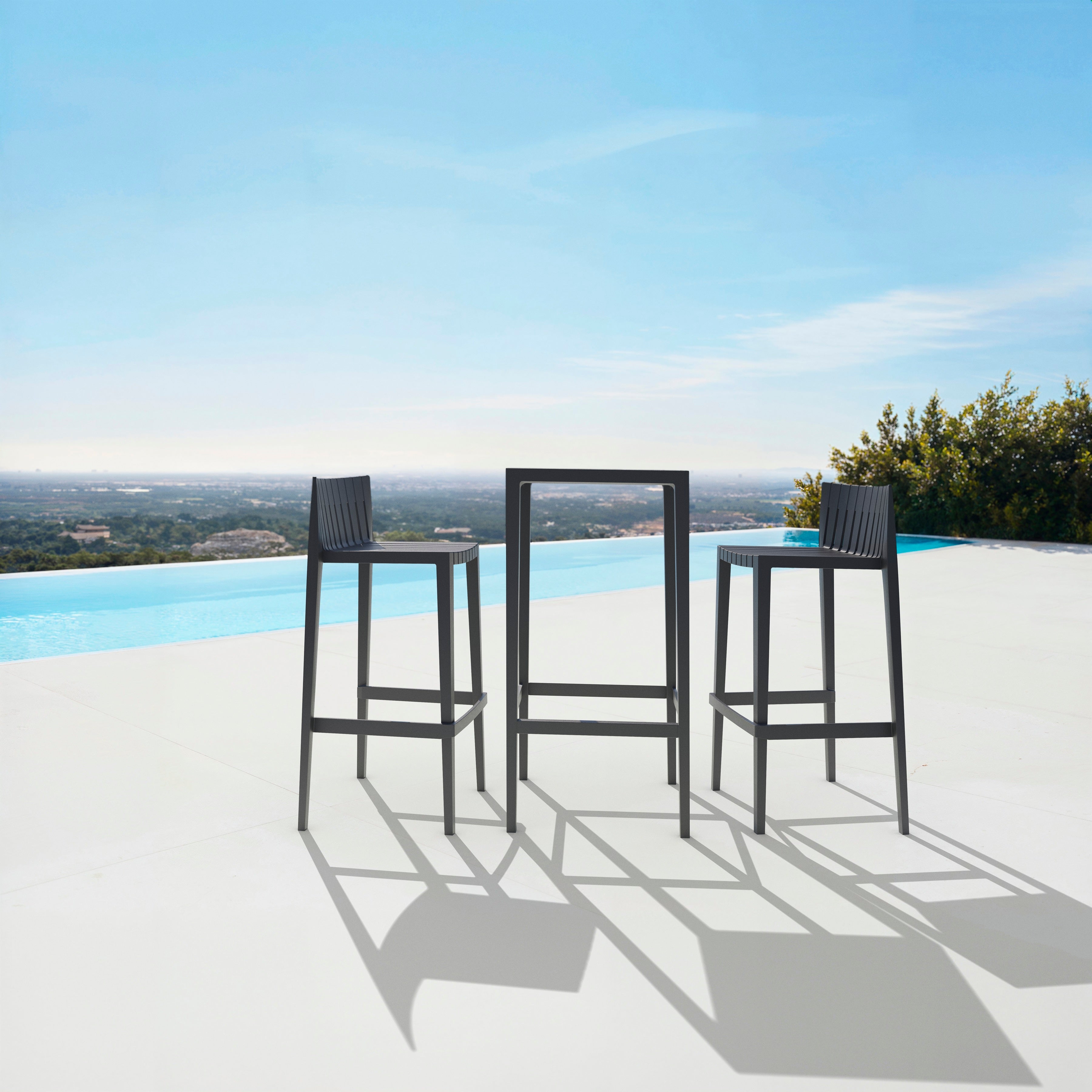 Spritz Set Of 1 Bar Table+2 Bar Stool H:97Cm