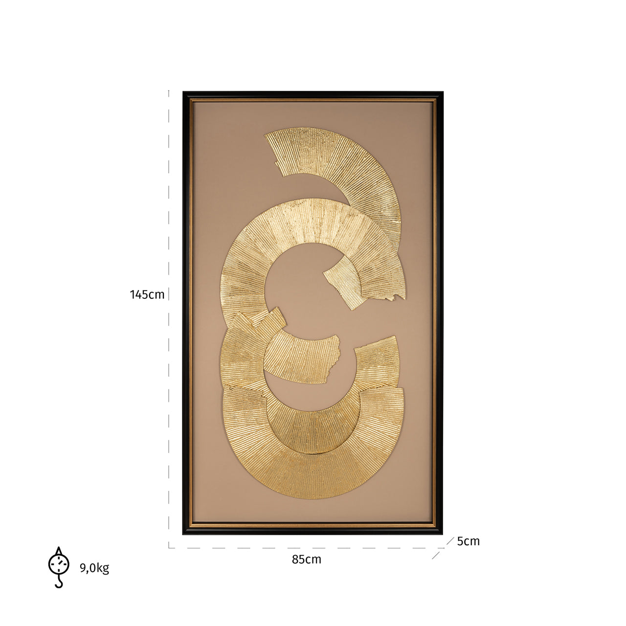 Wall art Eden black/gold