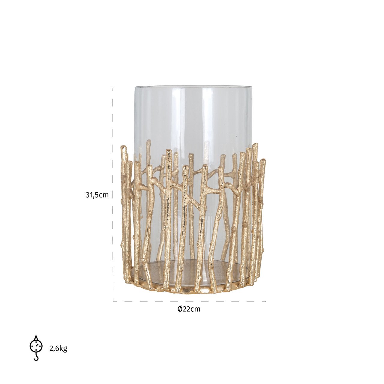 Hurricane light Loretta gold large