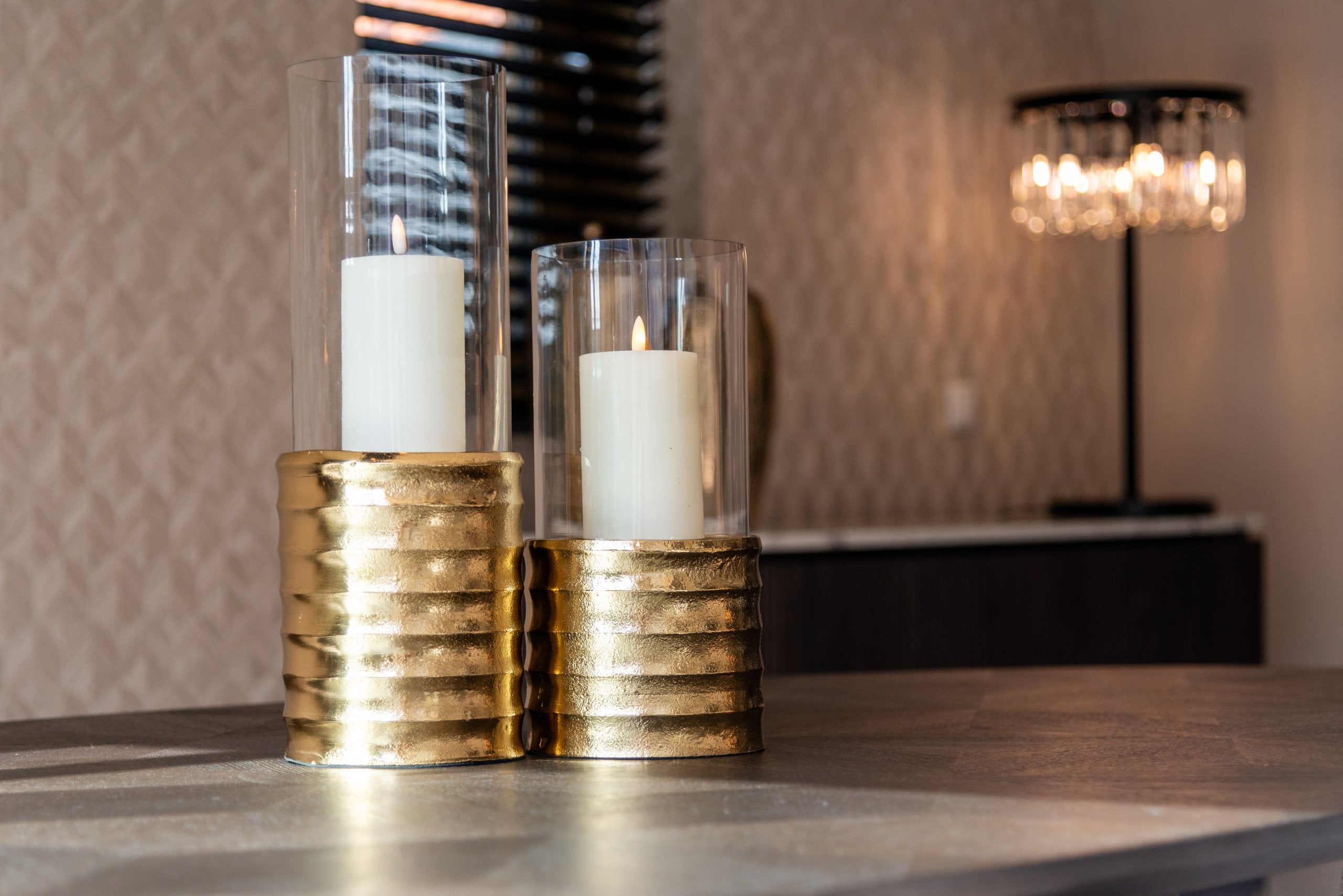 Hurricane light Bodil gold small