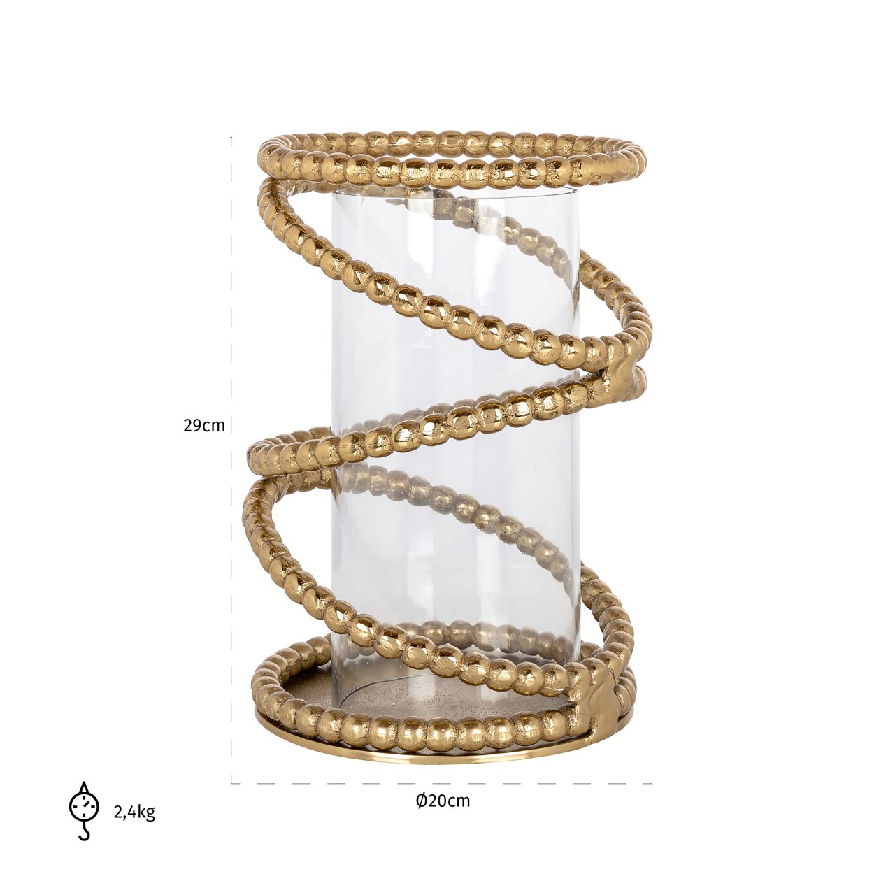 Hurricane light Jaden brushed gold small