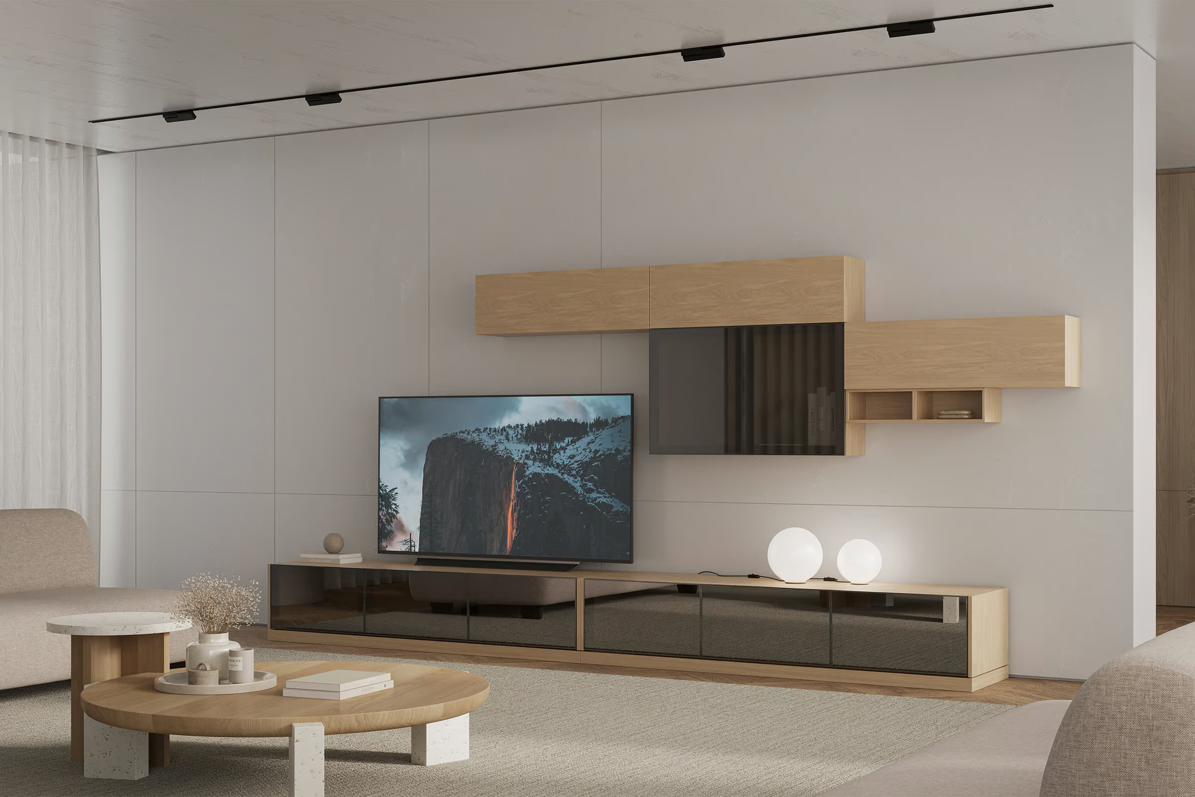 TV Unit Barcelona Oak Option 3