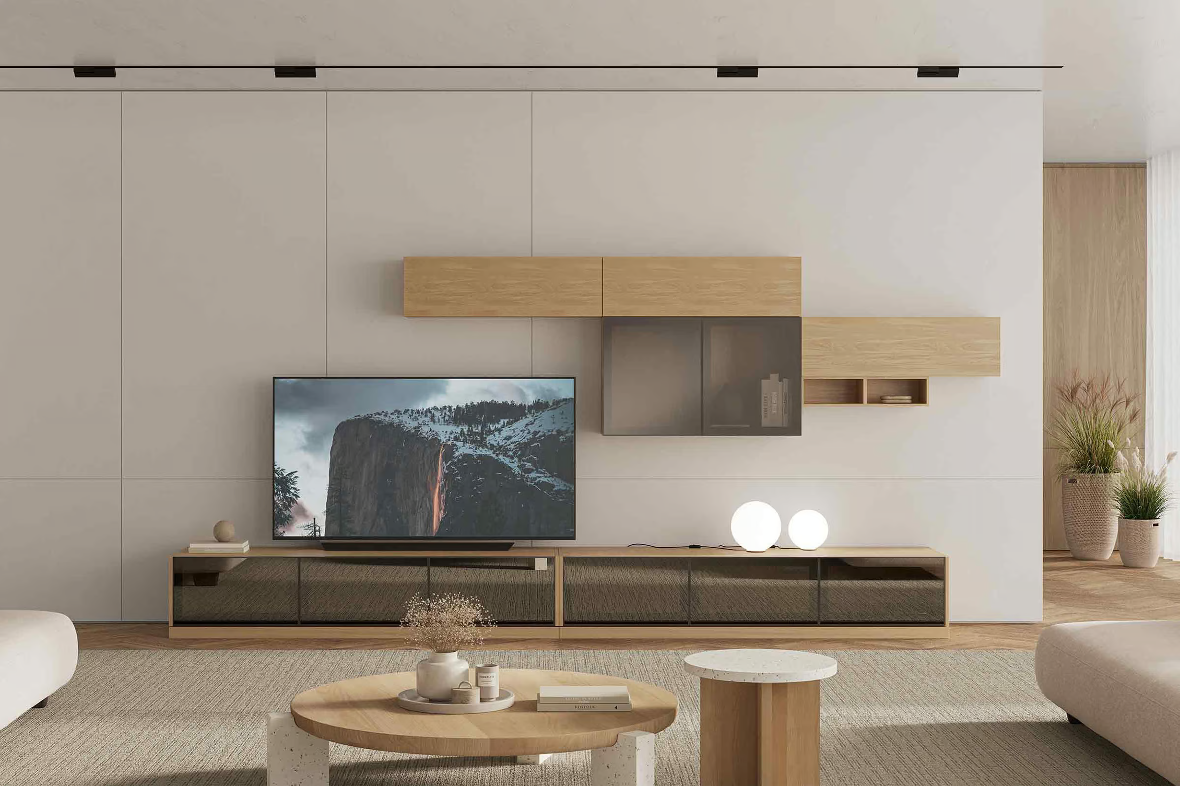TV Unit Barcelona Oak Option 3