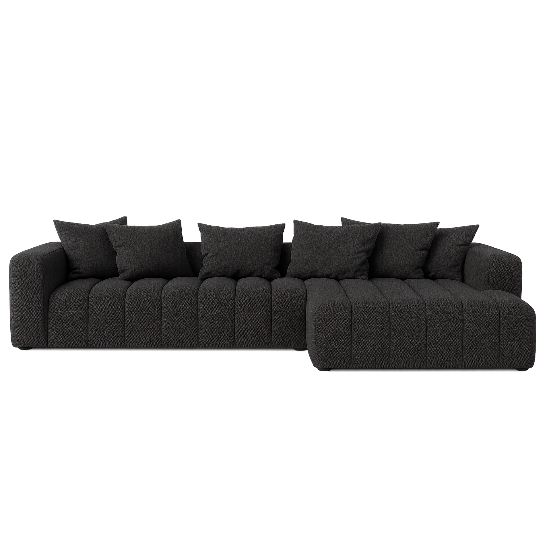 Sofa Marano - Oxford Black - 334 × 172 cm - Lounge Right