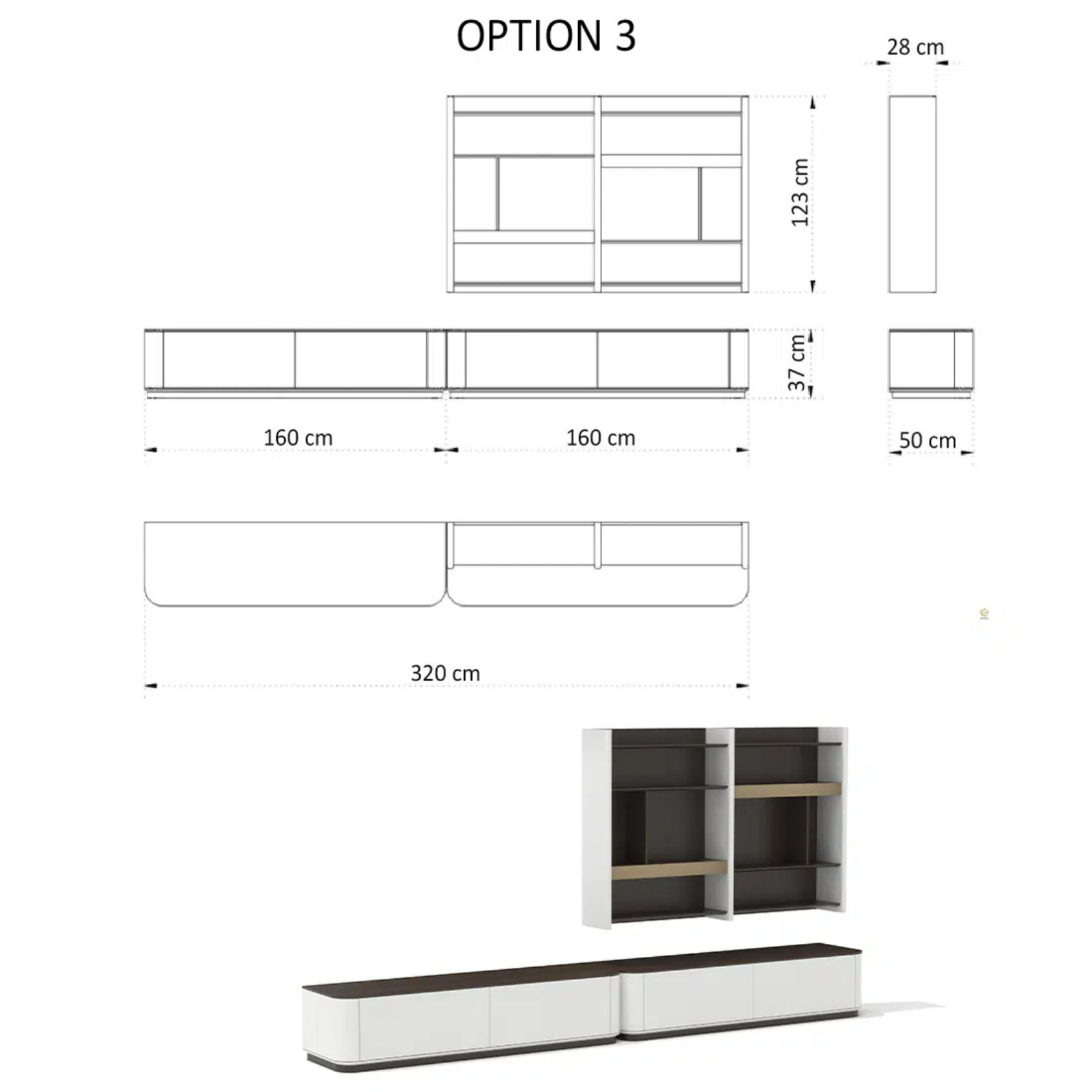 TV Unit Bloom Option 3