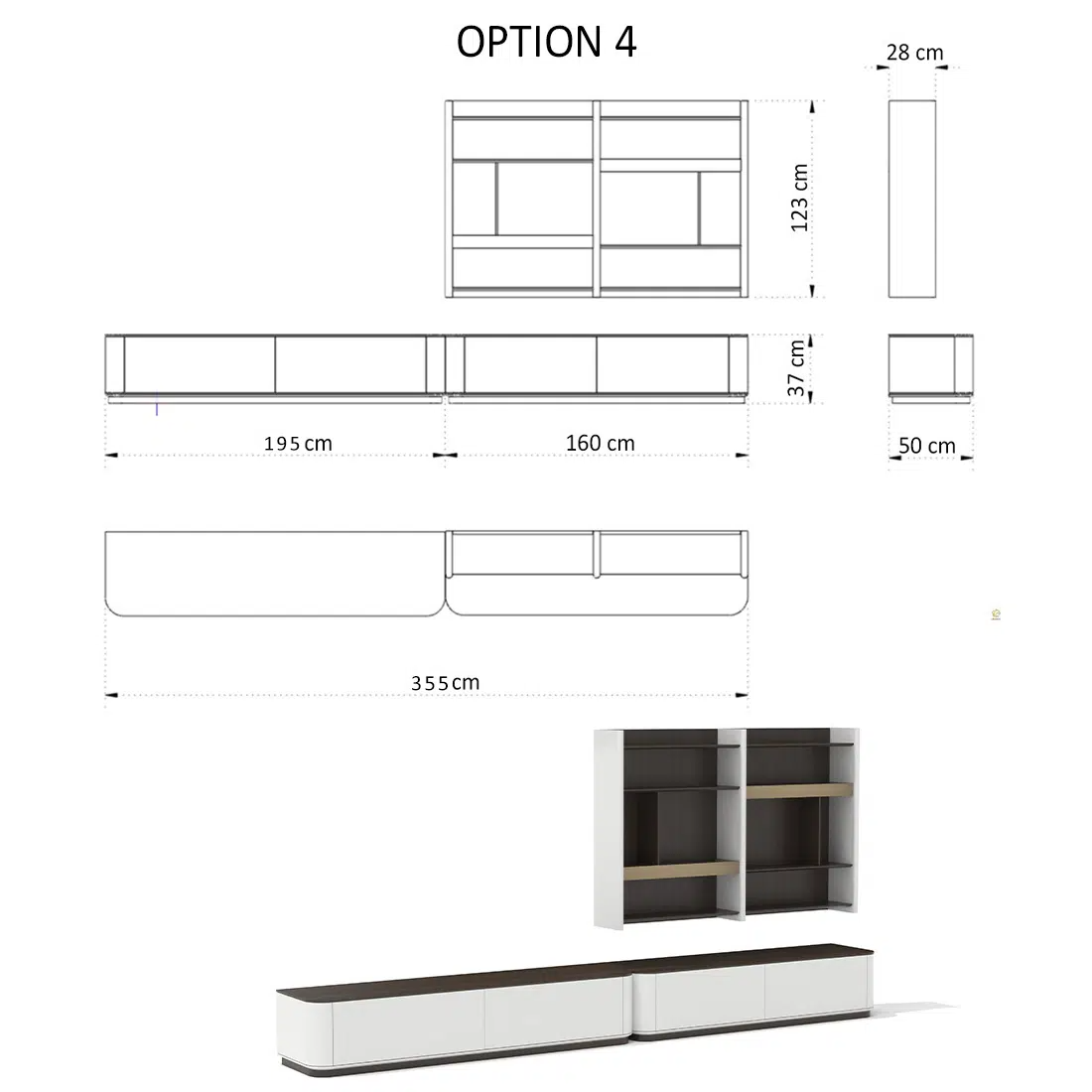 TV Unit Bloom Option 4