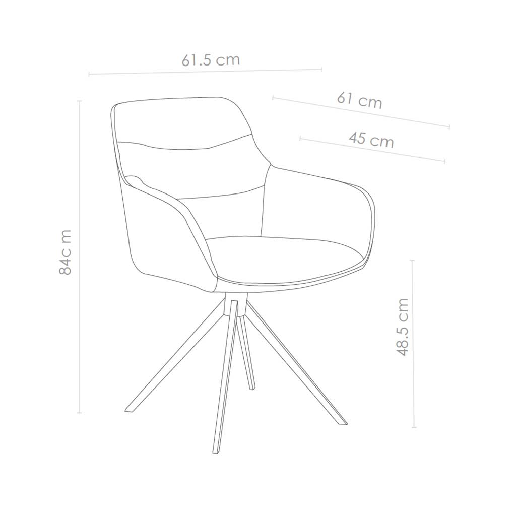 Chair Como - Black Leather