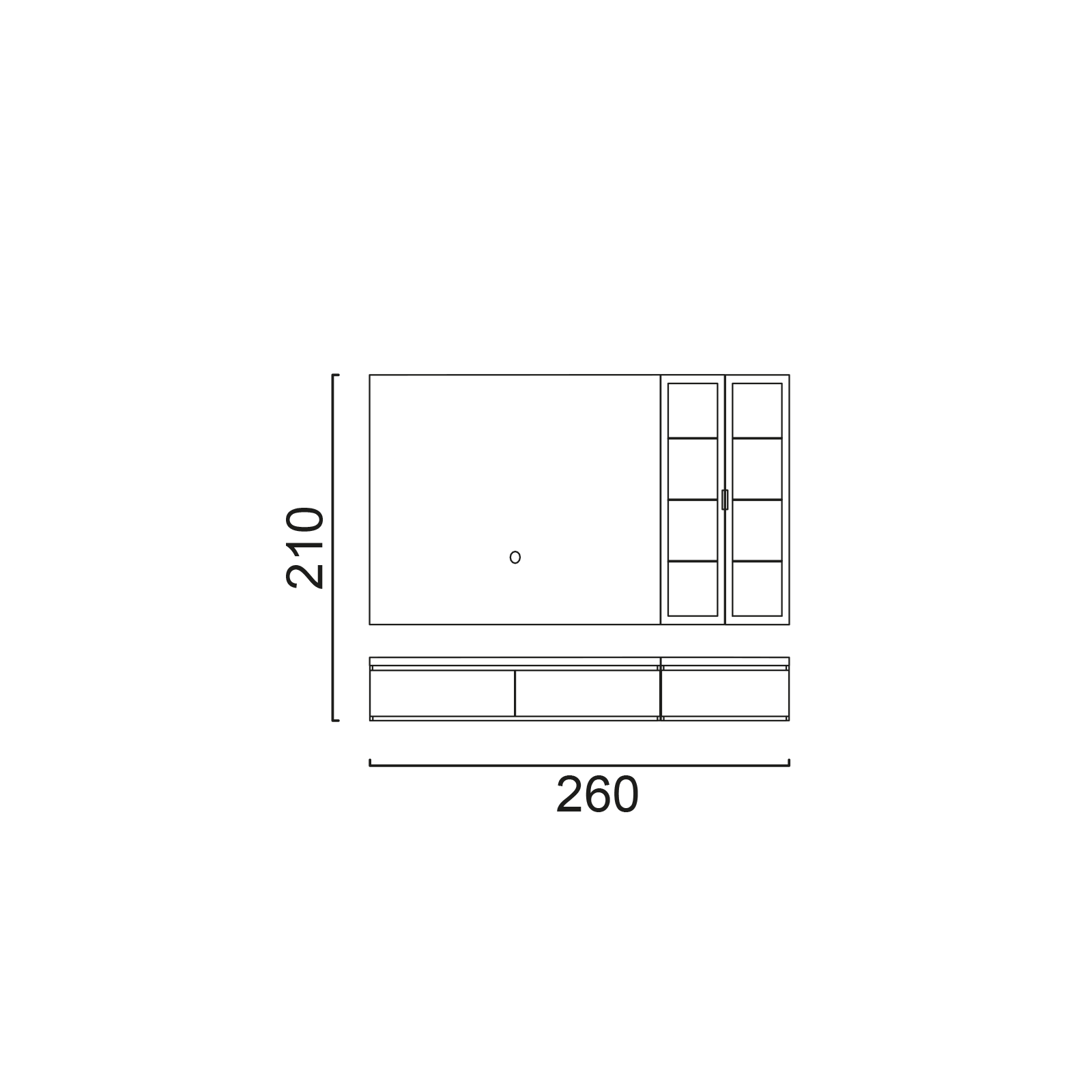 TV Unit Infinity (Aral) Option 1
