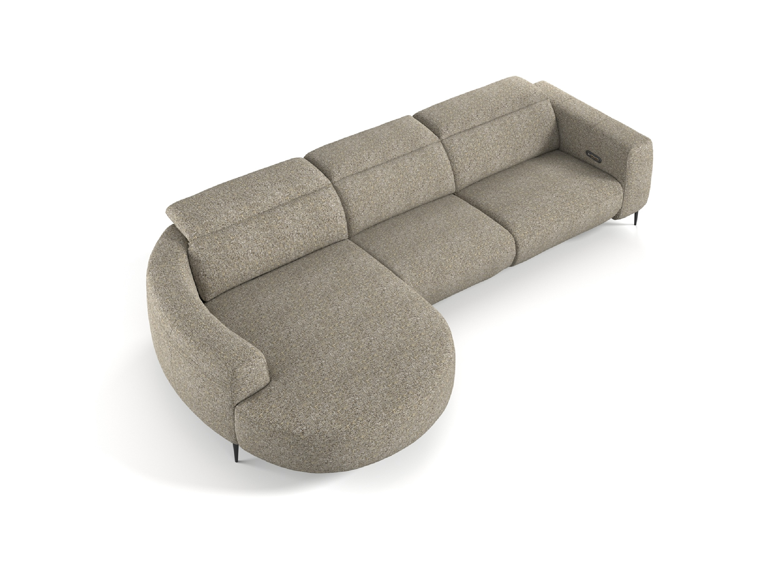 Sofa Maximus - Taupe - Lounge Left 322x176cm