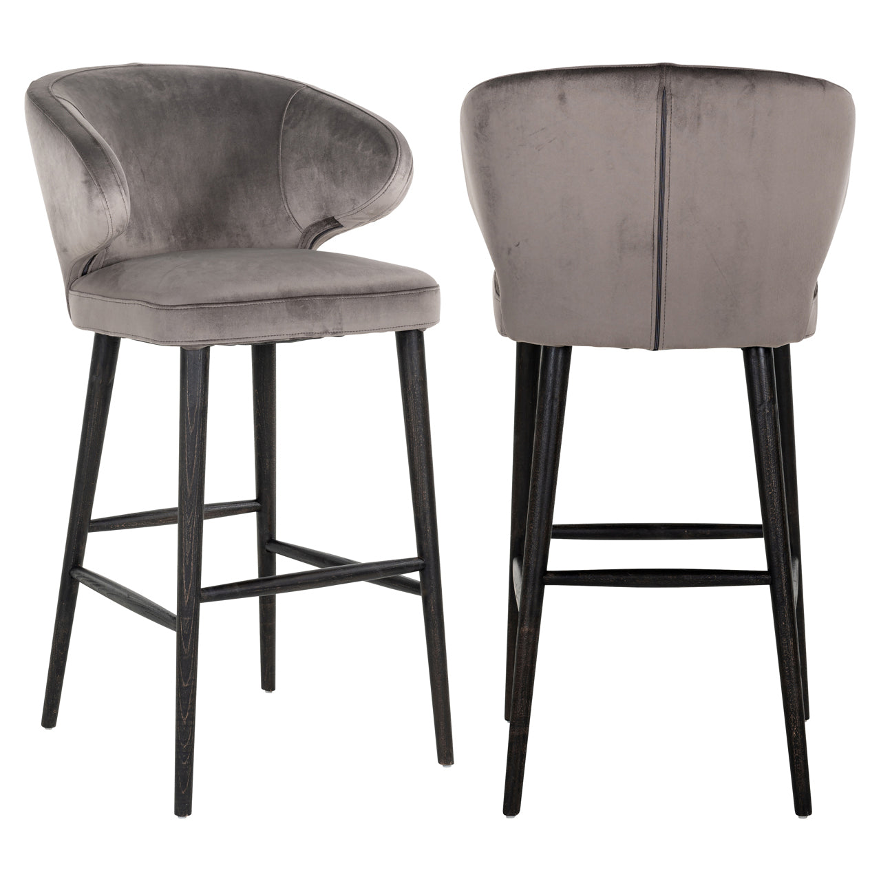 Bar stool Indigo stone velvet
