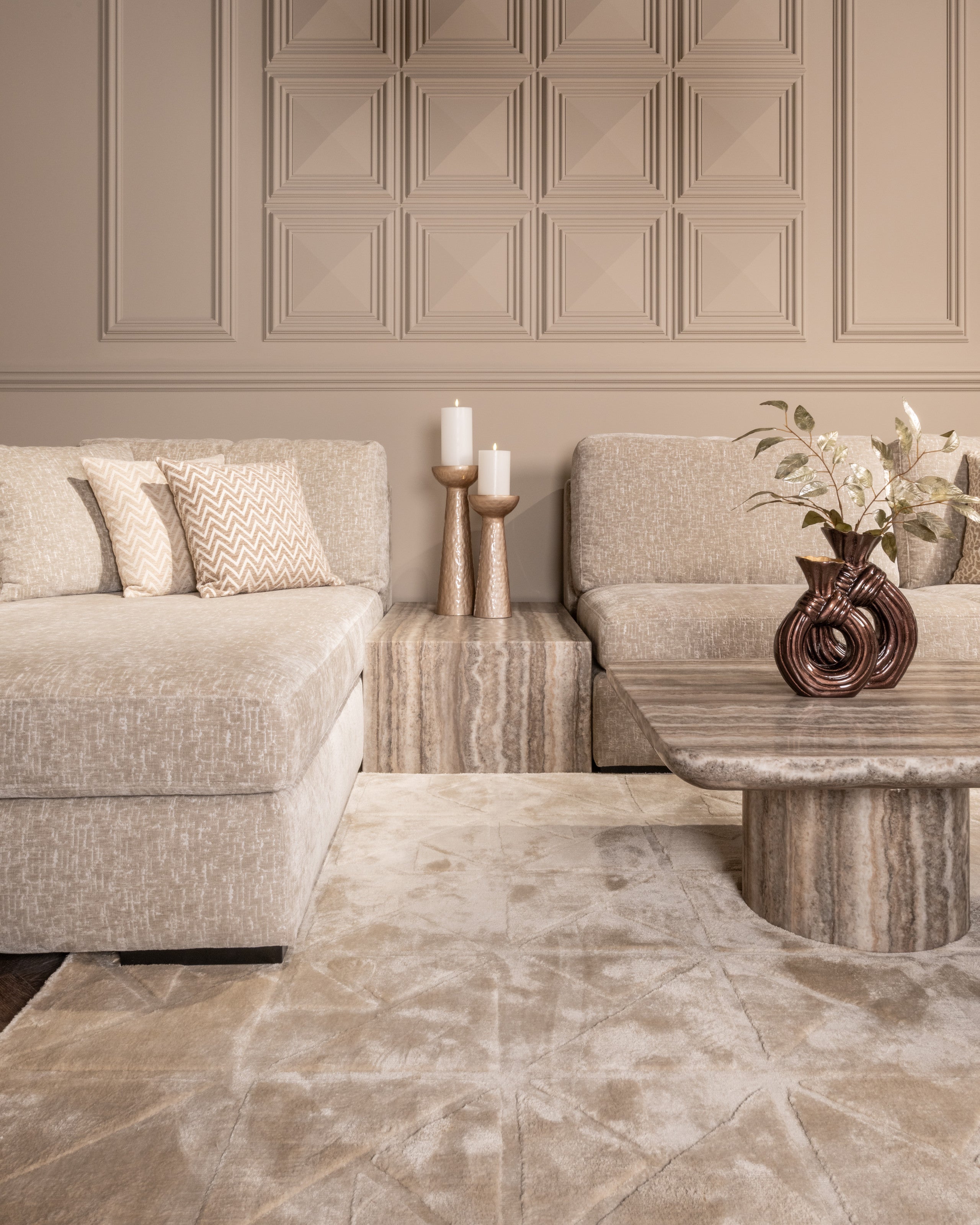 Sofa element Dulce grey coffee table