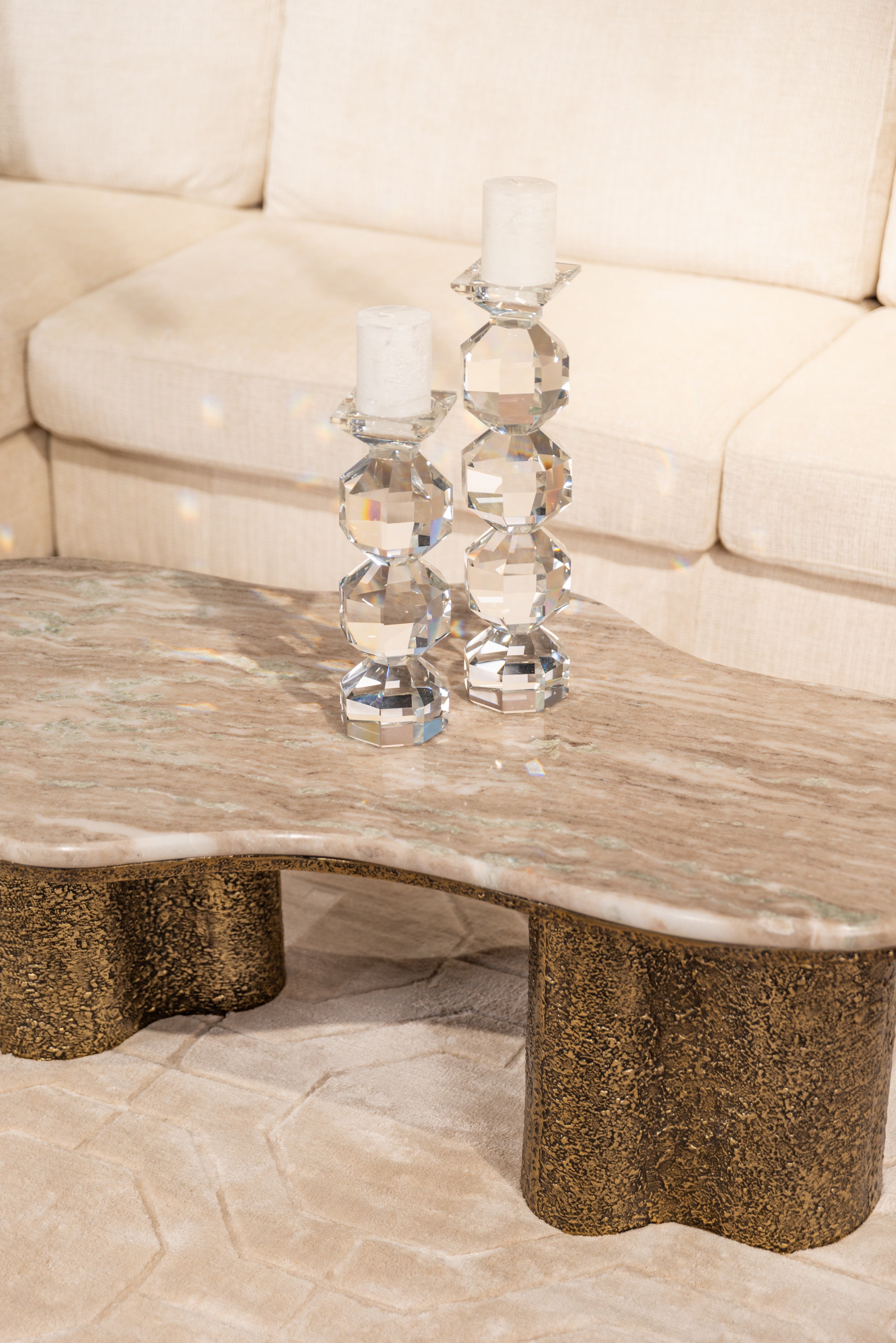 Coffee table Abandos brass antique