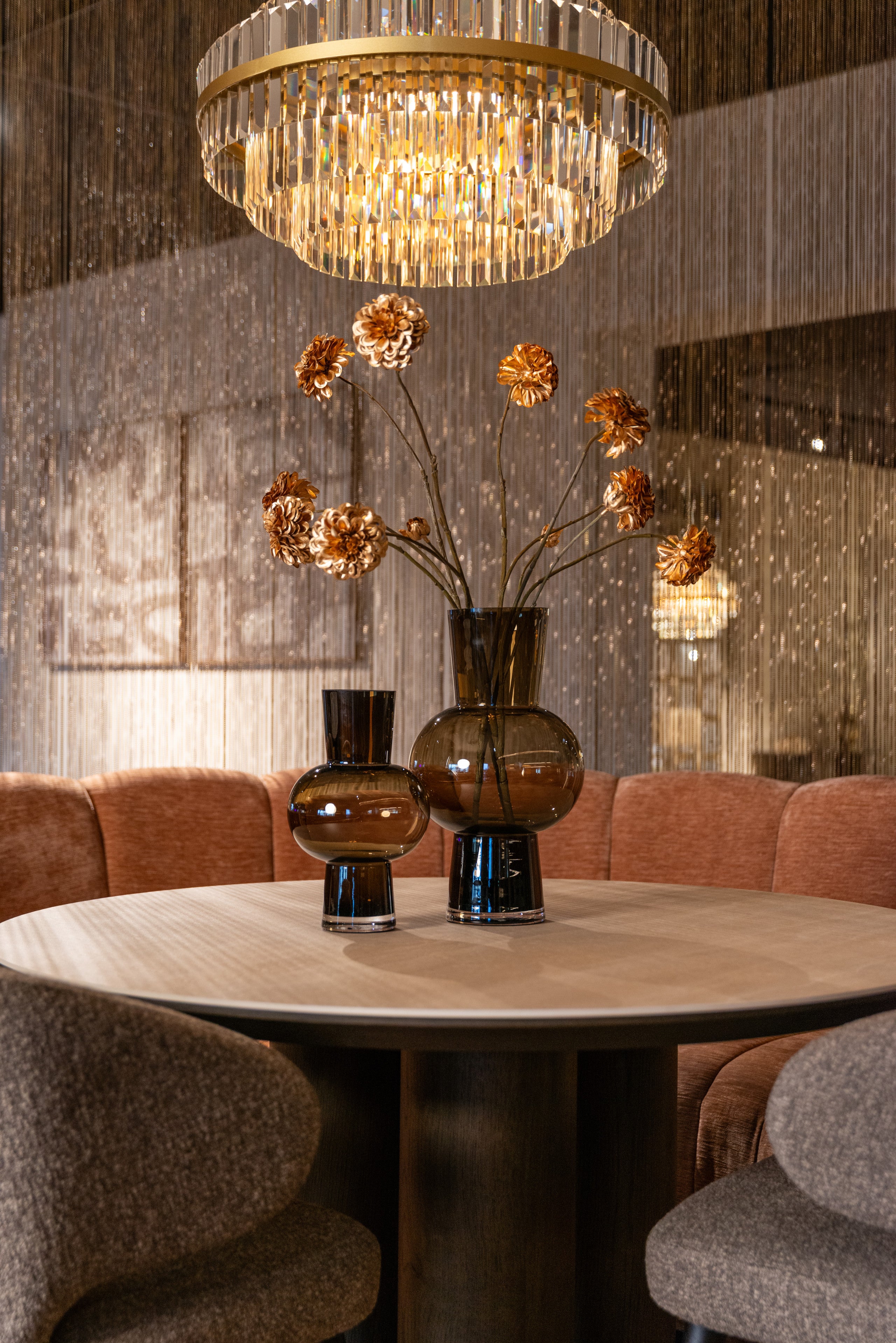 Vase Liora brown small