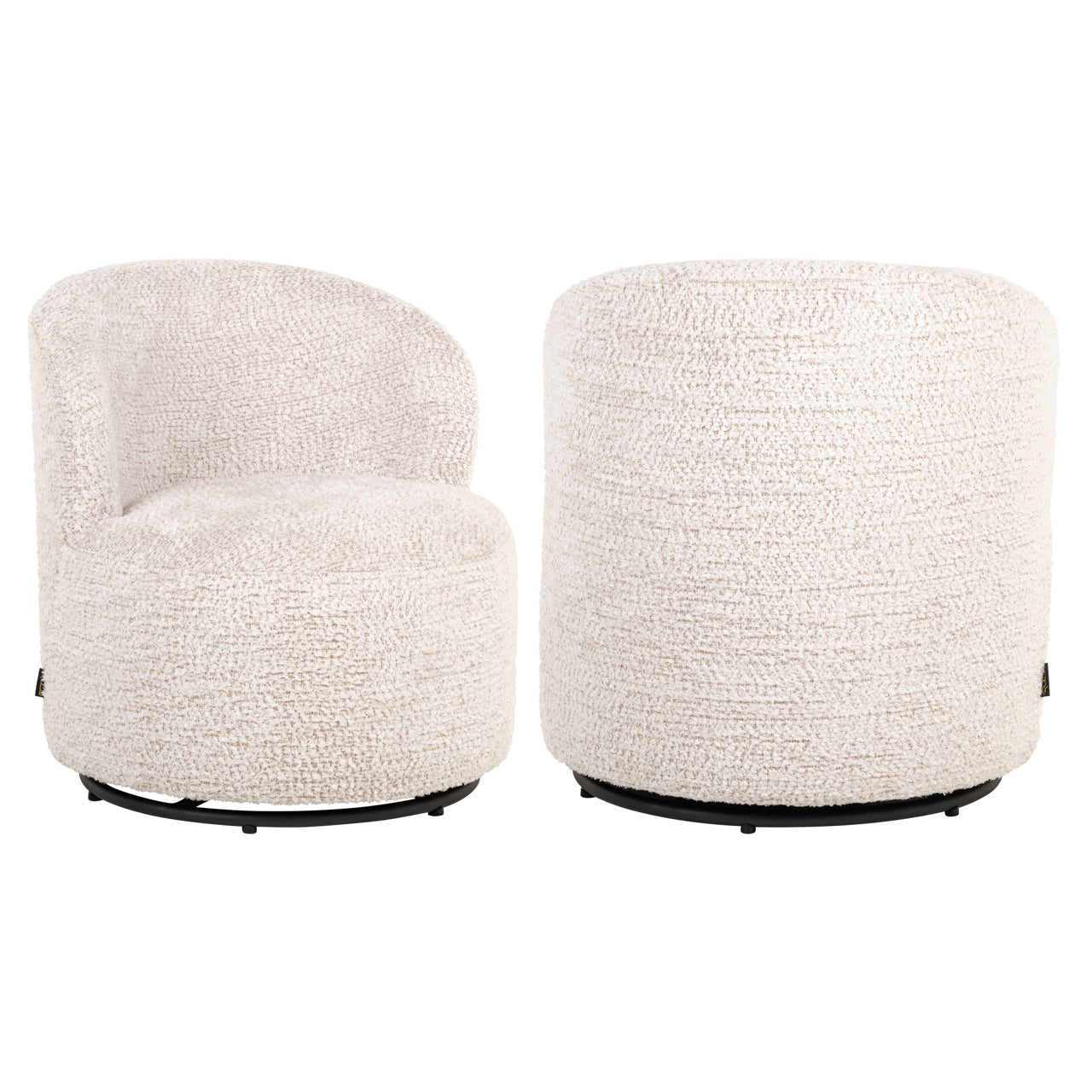 Lounge chair Jackie lovely cream swivel kids