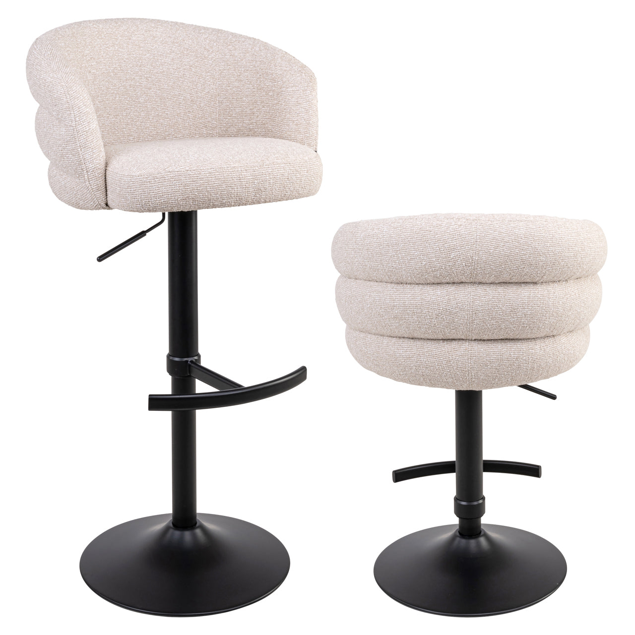 Bar stool Nikki biscotti swivel fire retardant