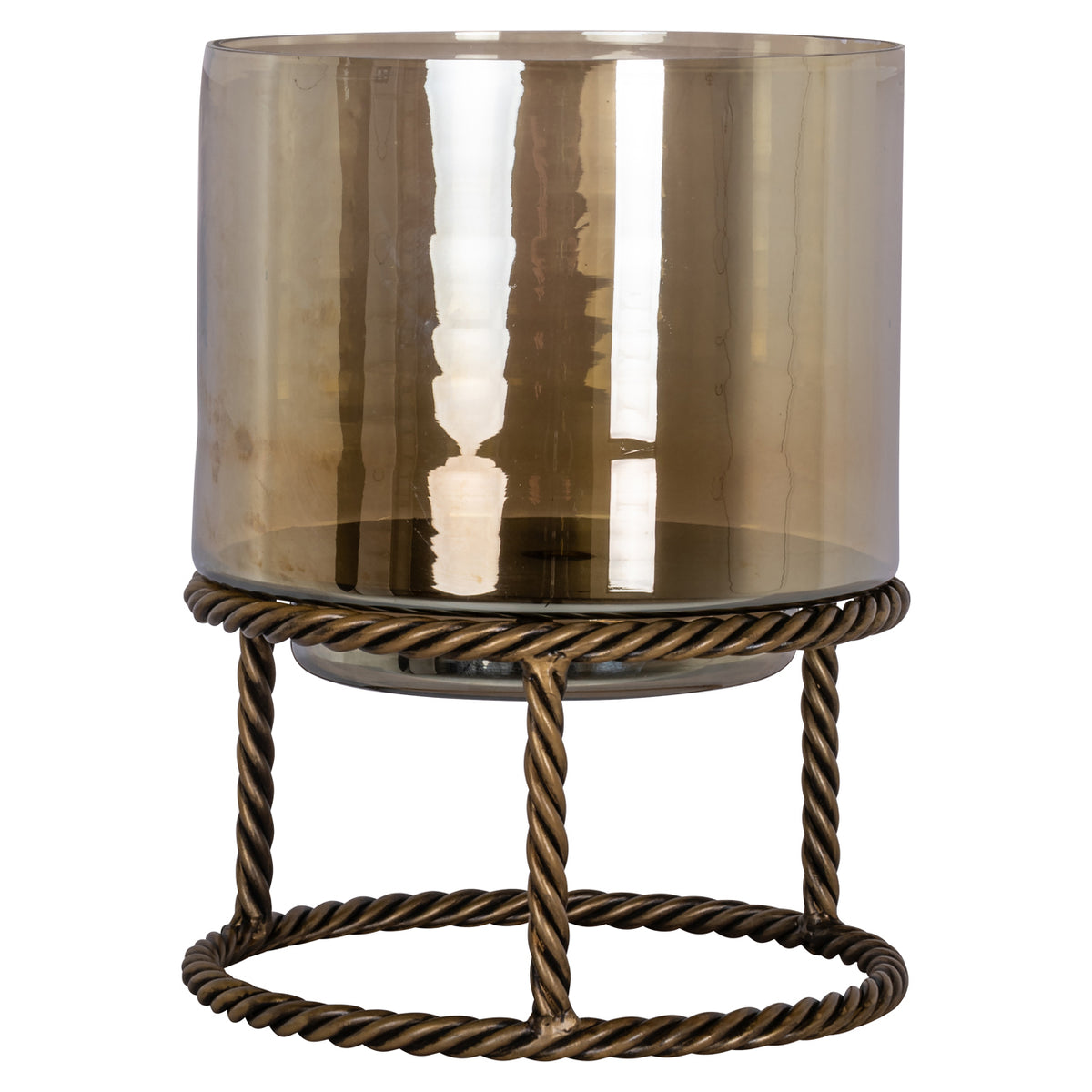 Hurricane light Ropia brass antique large