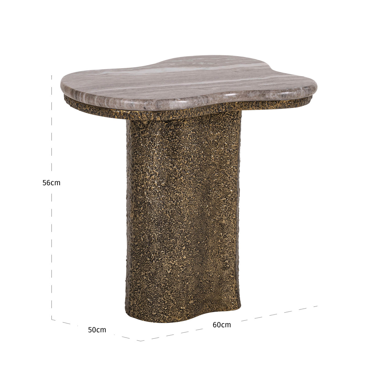 End table Abandos brass antique