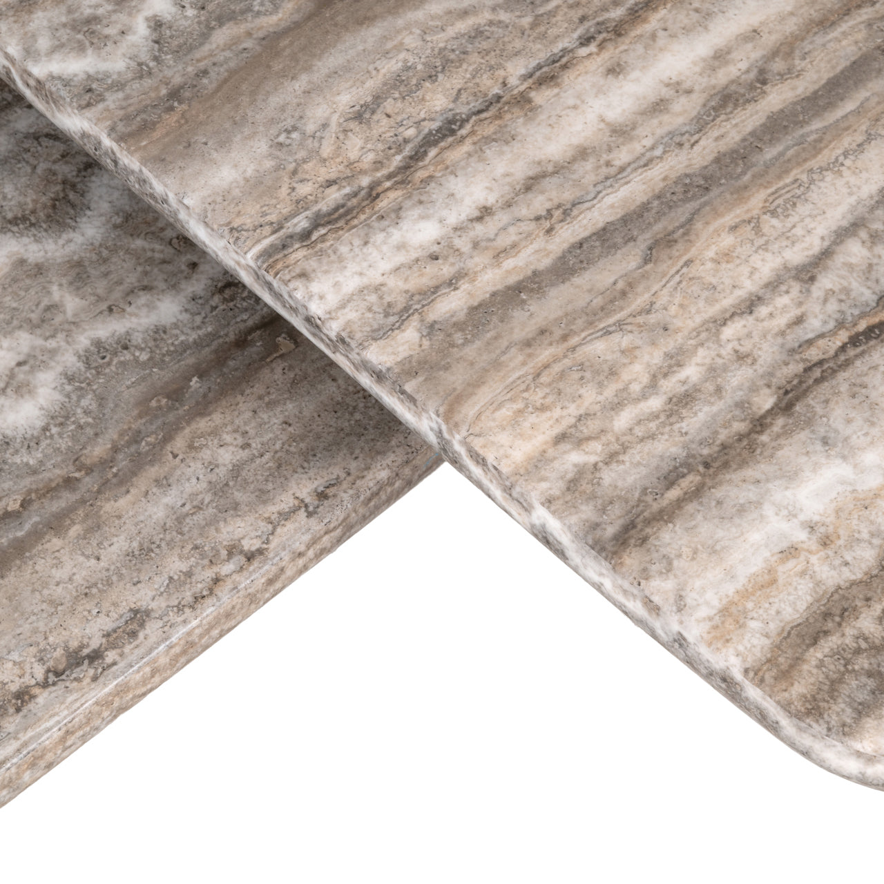 Coffee table Denizly grey faux travertine  (Set of 2)