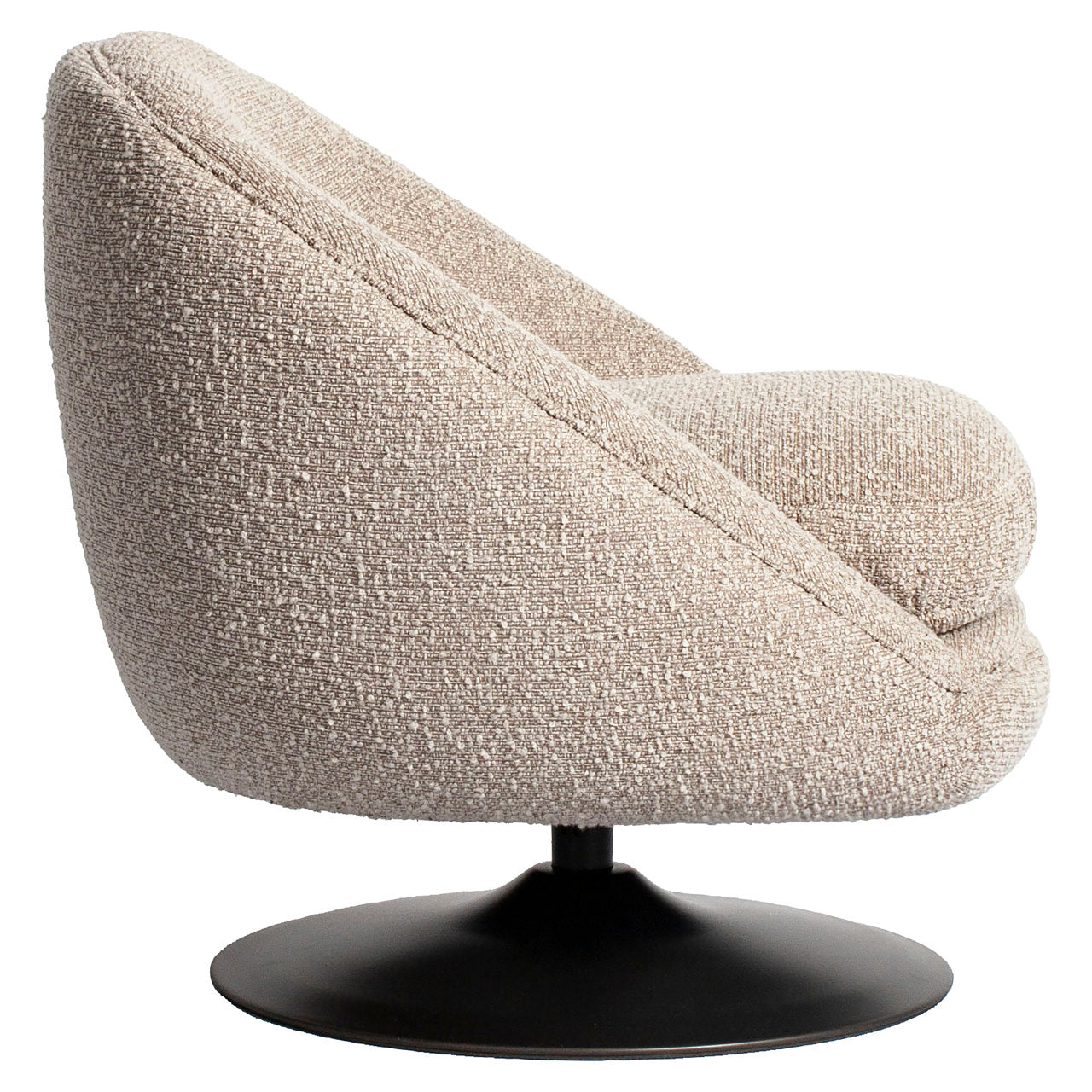 Lounge chair Nodo natural chunky swivel