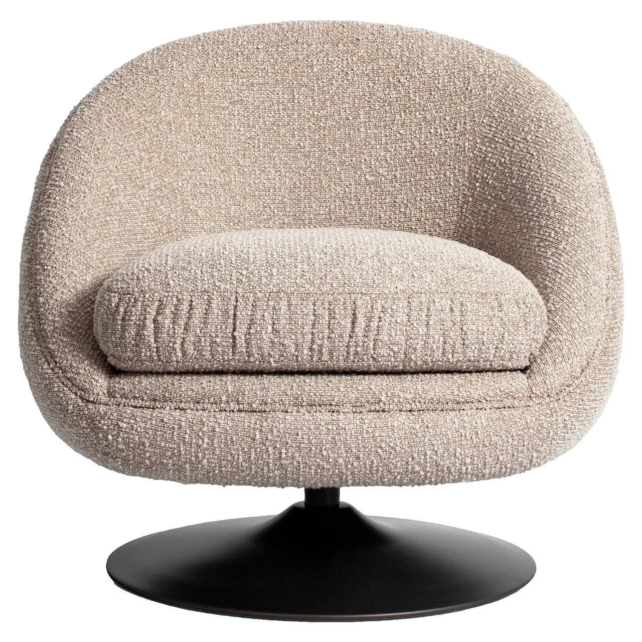Lounge chair Nodo natural chunky swivel