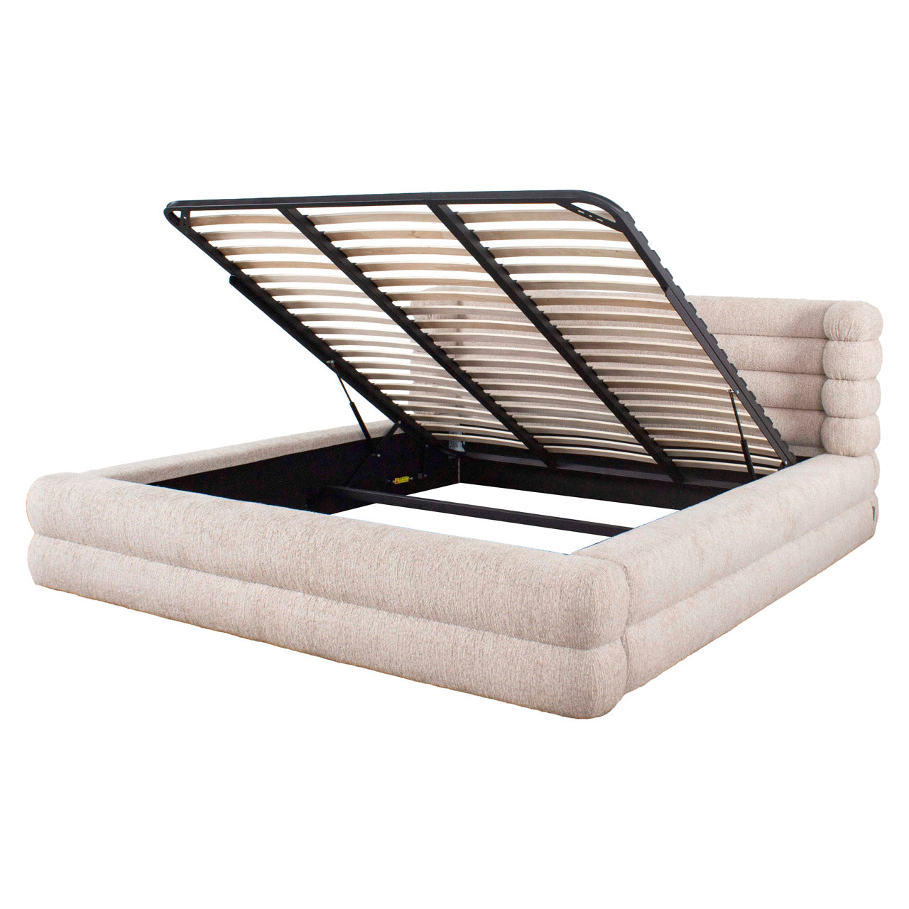 Bed Obidis natural linear 180x210 (mattress size (excl.) with storage
