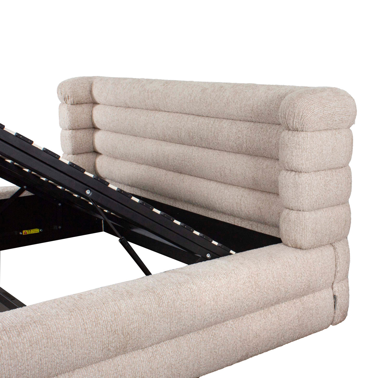 Bed Obidis natural linear 180x210 (mattress size (excl.) with storage