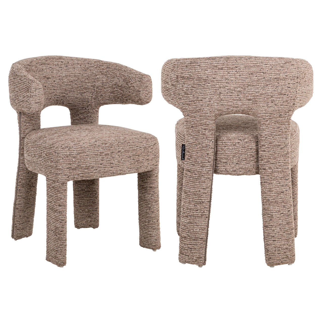 Dining chair Nerio mocca linear