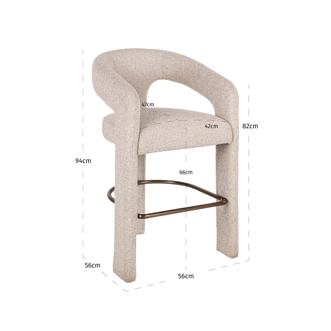Counter stool Belle biscotti