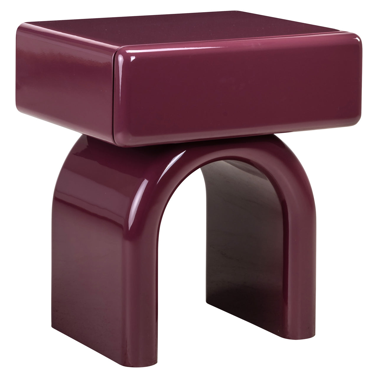 Nightstand Bennet burgundy 1-drawer