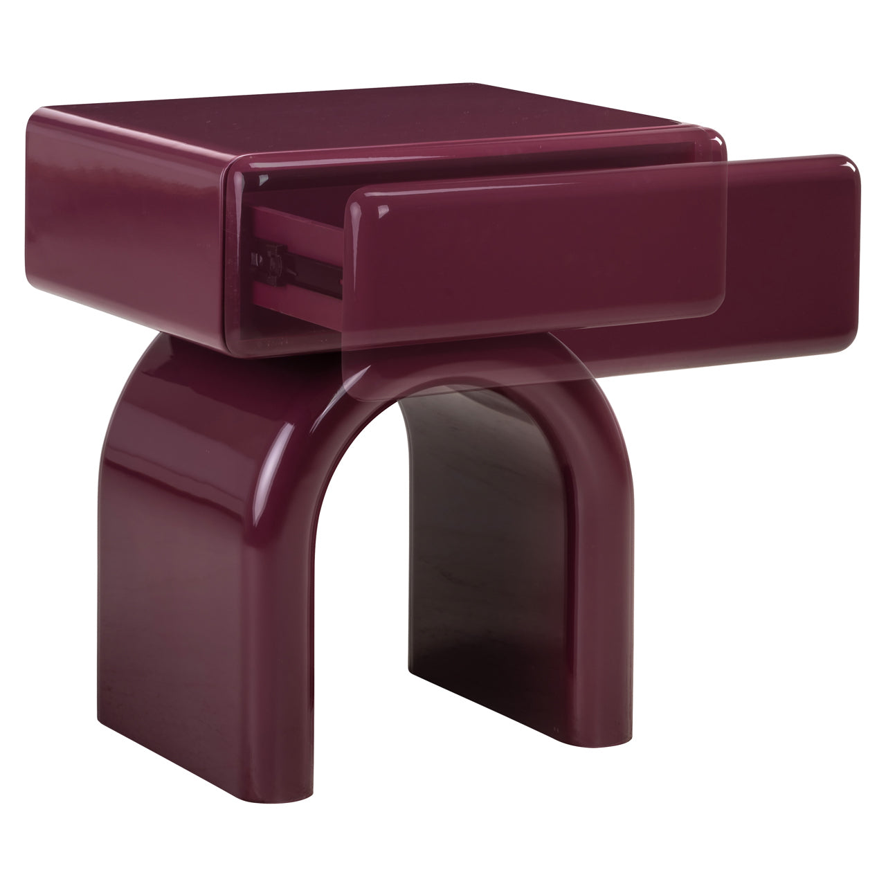 Nightstand Bennet burgundy 1-drawer