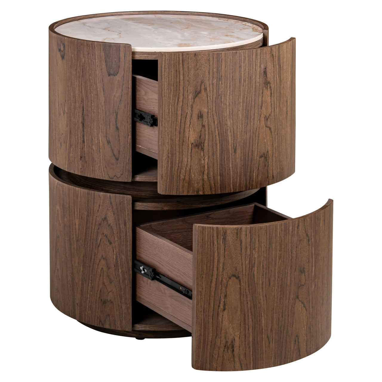 Nightstand Ellery brown 2-drawers