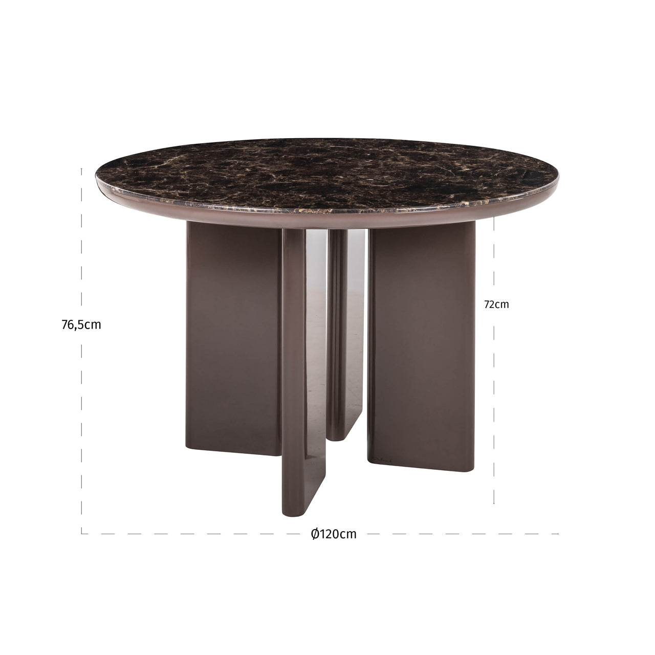 Dining table Almundi chocolat brown 120Ø